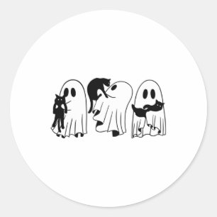 Adesivo Fantasma segurando Dias de as Bruxas engraçados de