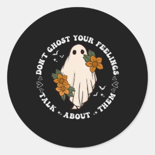 Adesivo Fantasma Seus Sentimentos Groovy Spooky Season Men