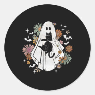 Adesivo Fantasma Spooky Segurando Cabelo Floral Negro