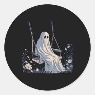 Adesivo Fantasma Swing Cottagecore Aestético Floral Hallow