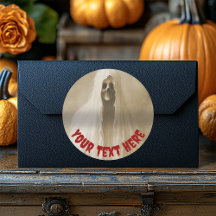 Fantasma Vintage Enrolado em um Lençol de Hallowee