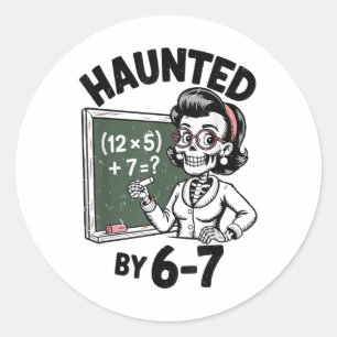 Adesivo Fantasmas 67 Esqueleto Professor de Matemática Fan