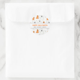 Adesivo Fantasmas Cartunistas Personalizados Felizes Hallo