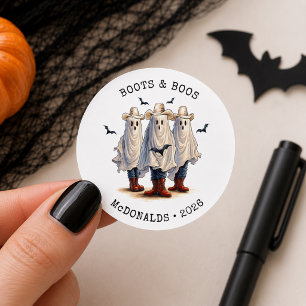 Adesivo Fantasmas de Cowboy Assustadores Personalizados de