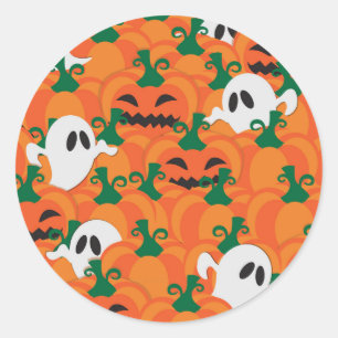 Adesivo Fantasmas de Halloween Pomar de Abóbora Assombrada