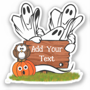 Adesivo Fantasmas e Amigos Halloween