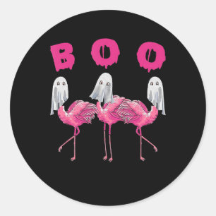 Adesivo Fantasmas Engraçado Flamingo Boo Halloween Presen
