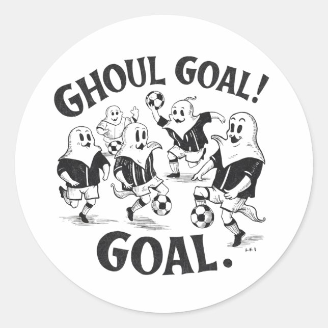 Adesivo Fantasmas jogando futebol (Frente)
