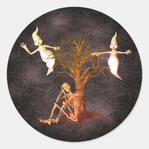 Adesivo Fantasmas Skeleton Halloween Engraçado