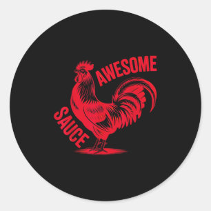 Adesivo Fantástico Rooster Molho Galho Gráfico Humor Casua
