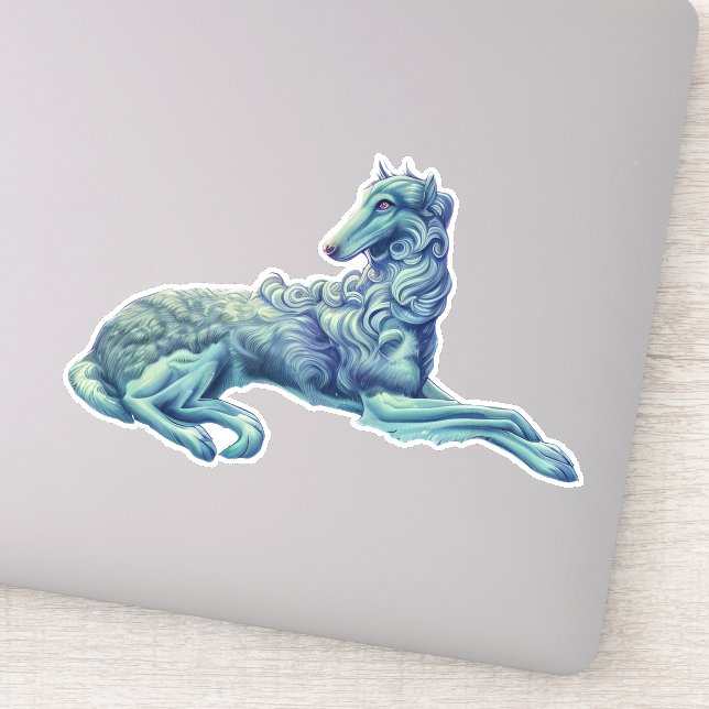 Adesivo Fantasy Borzoi Die Cut Vinyl Sticker (Detalhe)