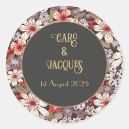 Adesivo Fantasy Flowers - vinheta de convite para casament