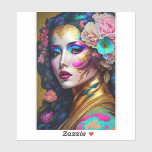 Adesivo Fantasy Glam Mulher Pop Art