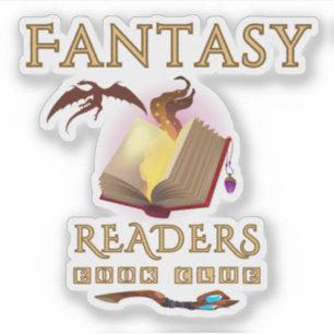 Adesivo Fantasy Reader Book Club Bookker