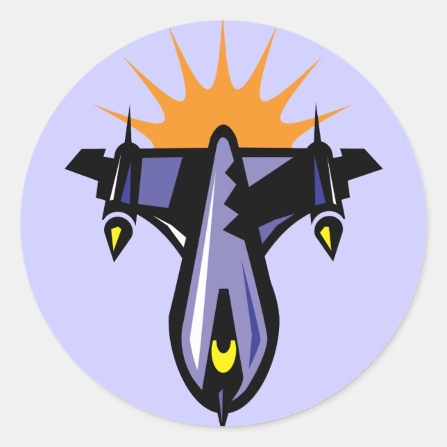 Adesivo Fantasy Rocket Ship Flight Sticker (Frente)