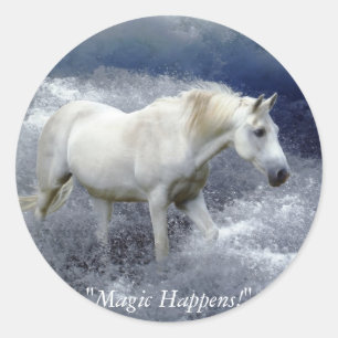 Adesivo Fantasy White Horse & Ocean Surf Gifts