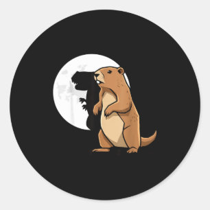 Adesivo Fantoche de Dinossauro Sombra de Marmota Dia Feliz