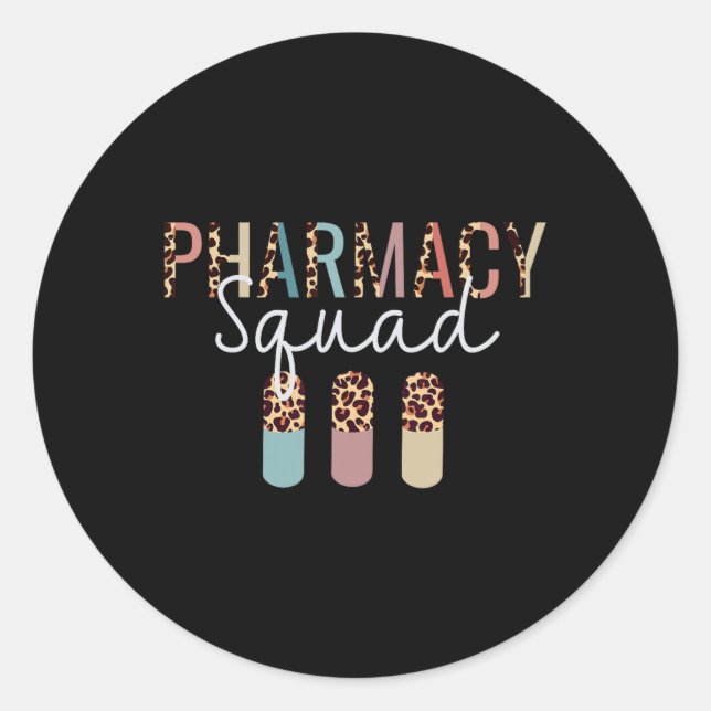 Adesivo Faracy Squad Com Leopard Print Para Farmacêutico T (Frente)