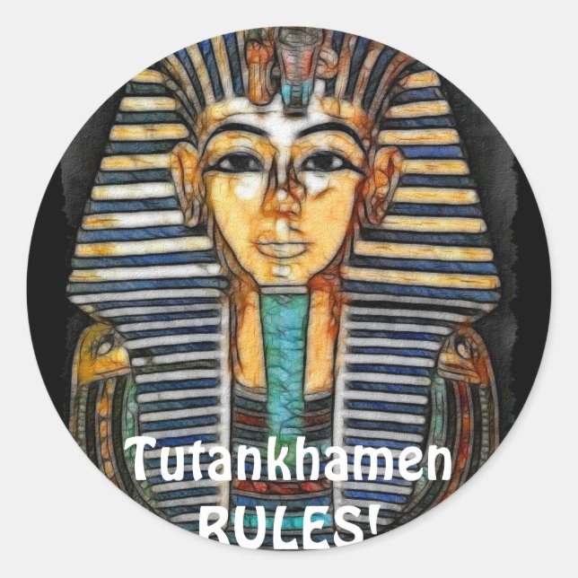 Adesivo Faraó Egípcio Antigo Tutankhamen (Frente)