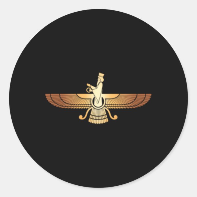Adesivo Faravahar Símbolo Nacionalismo Iraniano Zoroastria (Frente)