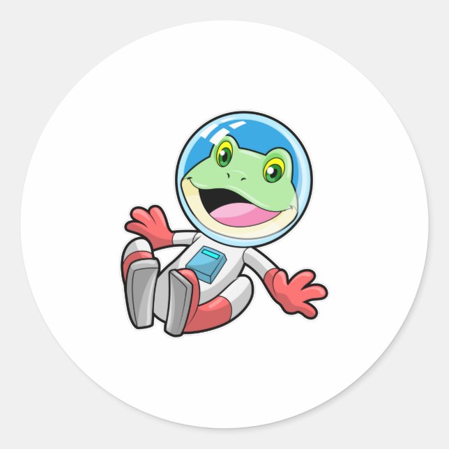 Adesivo Fardo de Astronauta de Sapo Espaço (Frente)