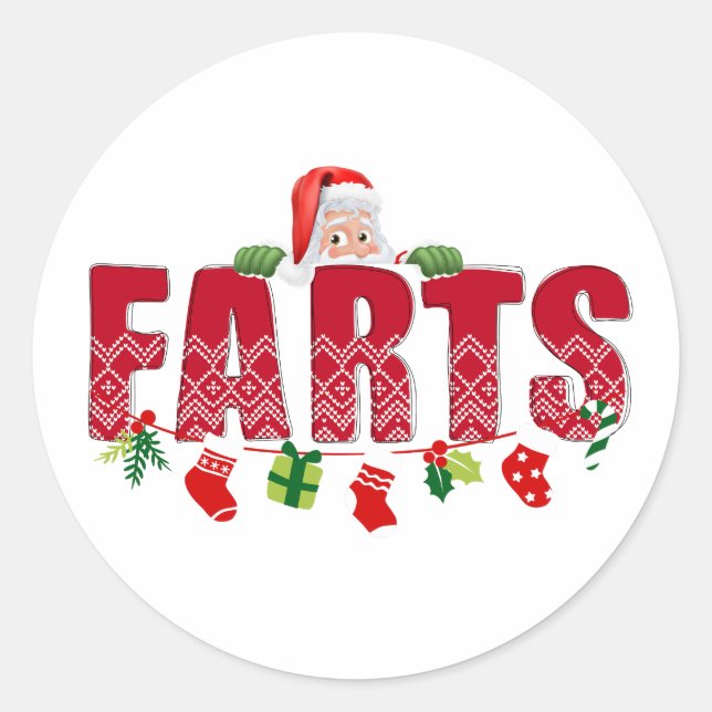 Adesivo Farinhas Festivas papais noeis (Frente)