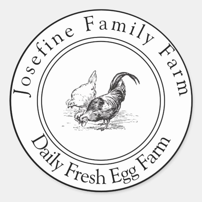 Adesivo Farm Fresh Eggs Chicken Coop Rustic Country Farm (Frente)