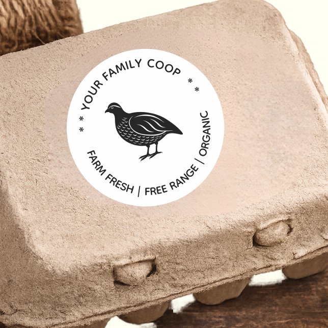 Adesivo Farm Fresh Quail Eggs (Criador carregado)