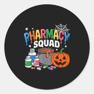 Adesivo Farmacacy Squad Halloween Vibes Para Farmacêuticos