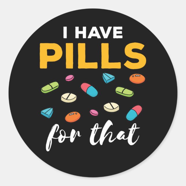 Adesivo Farmacêutica Pharmacy Tech, tenho comprimidos para (Frente)