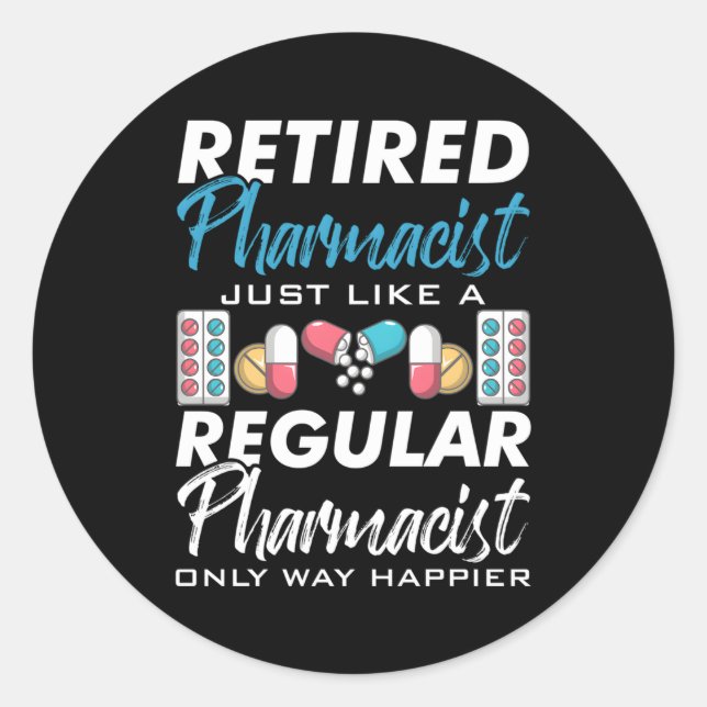 Adesivo Farmacêutico Aposentado Tal Como Uma Farmácia Norm (Frente)