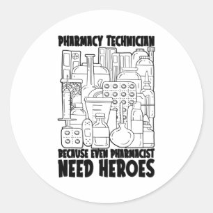 Adesivo Farmacêutico Precisa de Heroes Medicine Pharmacy T
