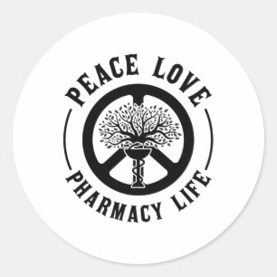 Adesivo Farmacêuticos da Peace Love Pharmacy Life