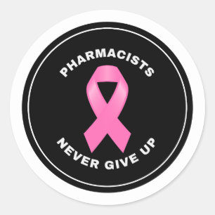 Adesivo Farmacêuticos Nunca Desistem da Fita Rosa