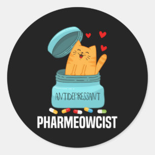 Adesivo Farmeowcist Cat Farmacêutico