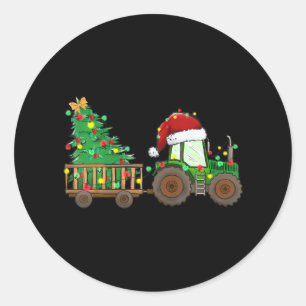 Adesivo Farmer de Natal - Funny Farming Trator