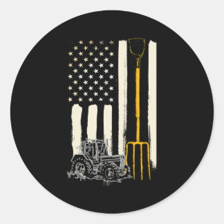 Adesivo Farmer Patriot American Flag Trator Rancher
