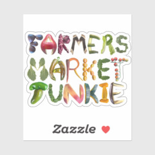 Adesivo "Farmer's Market Junkie" - Adoro o mercado do agri