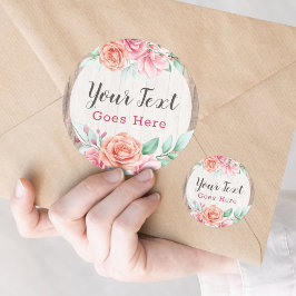 Adesivo Farmhouse Floral Rosa Boutique - Campo Russo de Ma