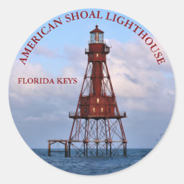 Adesivo Farol americano, Flórida Round Stickers