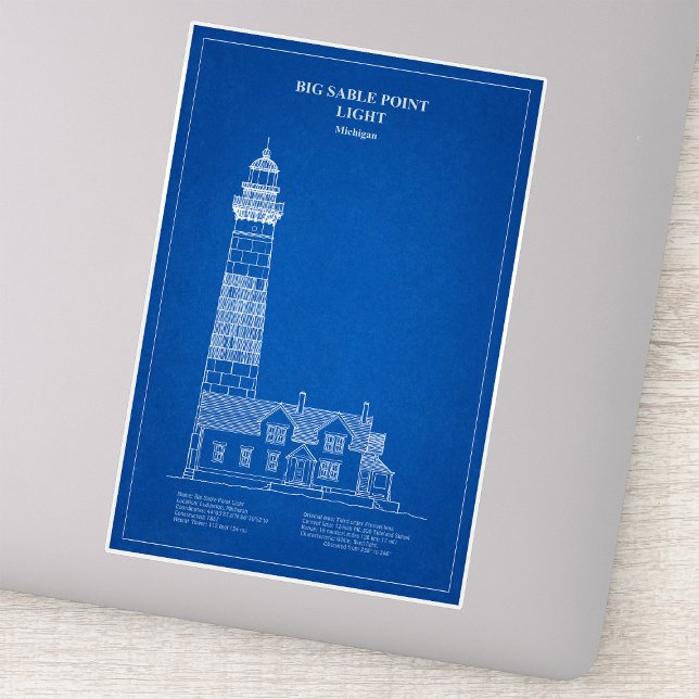 Adesivo Farol Big Sable Point - Michigan - AD (Big Sable Point Lighthouse - Michigan - AD. Sticker)