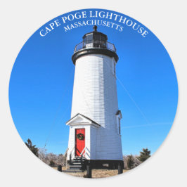 Adesivo Farol Cape Poge, Massachusetts Round Sticker