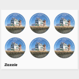 Adesivo Farol de água-viva Rockland, me Round Stickers