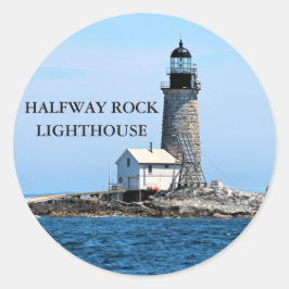 Adesivo Farol de Maine Round, Maine Round Stickers