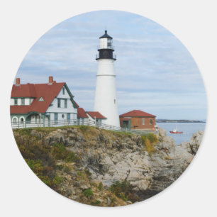 Adesivo Farol de Portland Headlight em costa rochosa