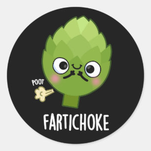 Adesivo Fartichoke Funny Farting Artichoke Pun Dark BG