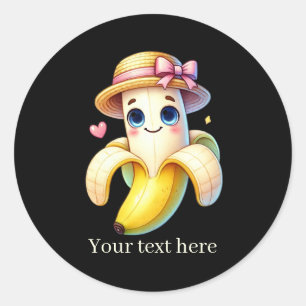 Adesivo Fãs de banana fofos personalizáveis