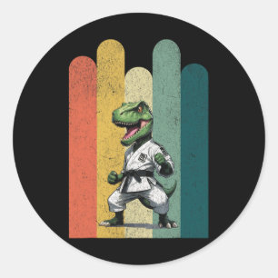 Adesivo Fãs de Dinossauros Corajosos Força Orgulho Karatê 