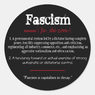 Adesivo Fascismo Definição Declaração política Vermelho