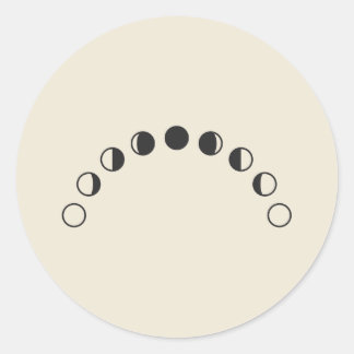 Adesivo Fases Lunares Arco Desenho Minimalista da Lua